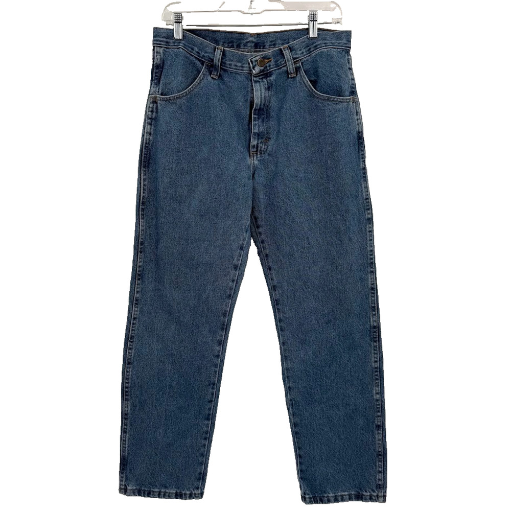 Rustler Men’s Jeans 32x30 Straight Leg Relaxed Fit Blue 100% Cotton Denim